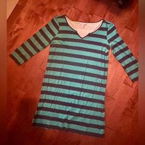 In Beautiful Condition Lilly Pulitzer Green and Black Striped Long Sleeve Dress